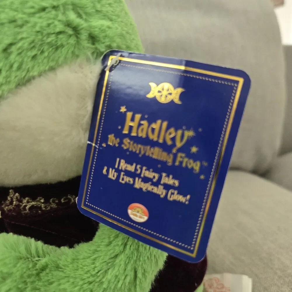NWT Cuddle Barn Hadley Storytelling Frog Prince Plush Toy Reads 5 Fairy Tales - Picture 2 of 14